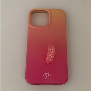 Loopy Case Pink to Orange Ombre Phone Case with Built-In Loop Grip